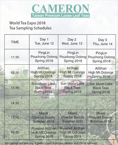 World Tea Expo 2018 - Tea Tasting Schedules